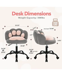 gaomon Cat Back Vanity Chair, Armless Adjustable Swivel Office Chair