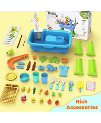 Gnuadz Water Table Electric Pump Sand Play Sink Faucet Sensory Toy