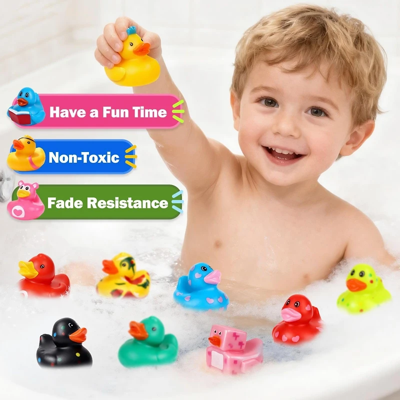 Gnuadz Rubber Ducks Bulk Bath Pool Party Favors
