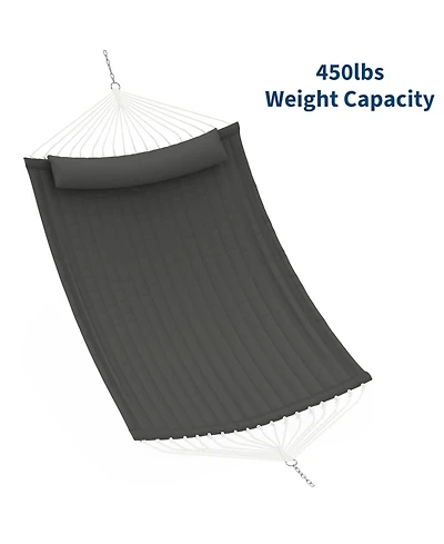 gaomon Durable Double Outdoor Hammock, Hanging Bed for Garden, Patio, Lawn