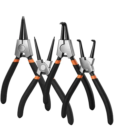 Xdovet Snap Ring Pliers Set Internal External Circlip Straight Bent Jaw