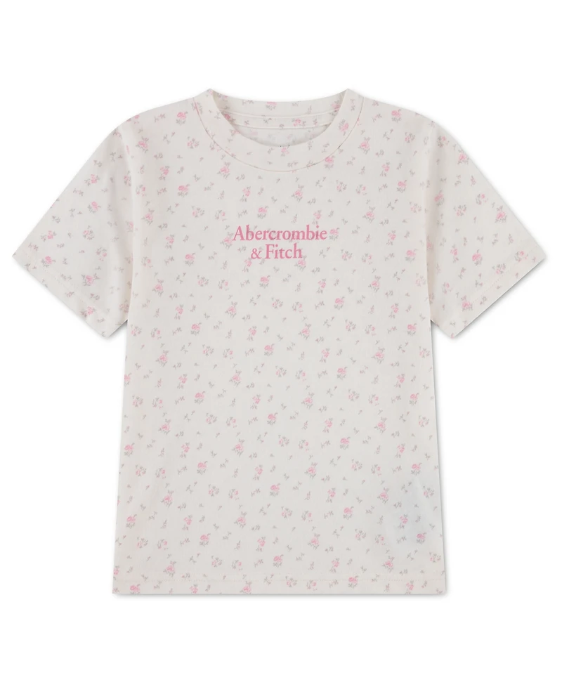 abercrombie kids Toddler Girls' 2T-5T Printed Logo Classic T-Shirt