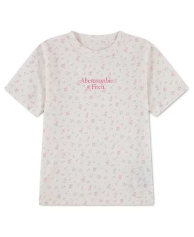 abercrombie kids Toddler Girls' 2T-5T Printed Logo Classic T-Shirt
