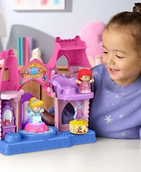 Fisher Price Disney Princess Cinderella and Ariel Shimmer & Glow Dress Shop Light-Up 2-Piece Playset, Ages 1.5+
