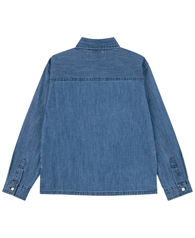 abercrombie kids Boys' 5-18 Long-Sleeve Denim Patch Shirt