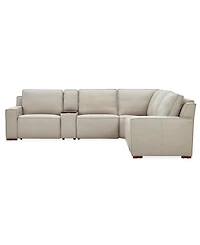 Aspen 3 Pm 6-Piece Leather L Sectional Sofa Set (Laf Recliner, Raf Console, Corner, Armless Chair), Macy's Exclusive