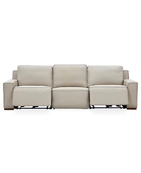 Aspen 2 Pm 3-Piece Leather Sofa Set (Laf Recliner, Raf Armless Chair), Macy's Exclusive