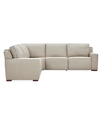 Aspen 2PM 5-Piece Leather L Sectional Sofa Set (Laf Recliner, Raf 2 Armless Chair, Corner), Macy's Exclusive