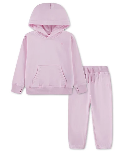 abercrombie kids Toddlers Girls' 2T-5T Essential Long-Sleeve Hoodie and Pants, 2-Piece Set