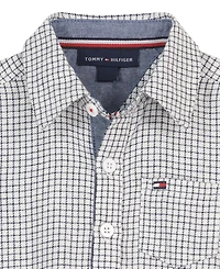Tommy Hilfiger Baby Boys' Check Print Long-Sleeve Bodysuit and Pants, 2-Piece Set