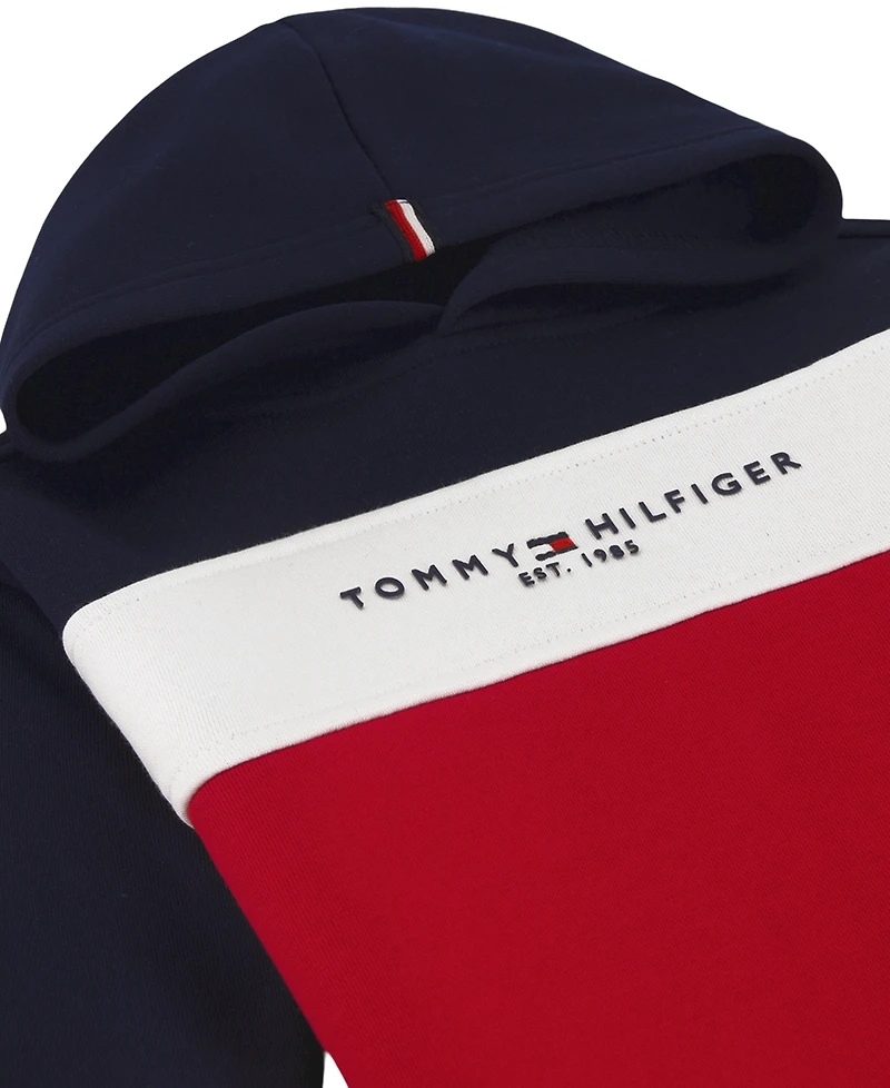 Tommy Hilfiger Baby Boys' Color-blocked Logo Hoodie and Jogger Pants, 2-Piece Set