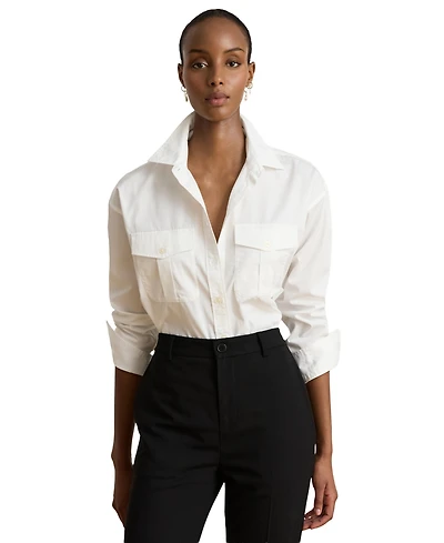 Lauren Ralph Women's Long-Sleeve Button-Front Shirt