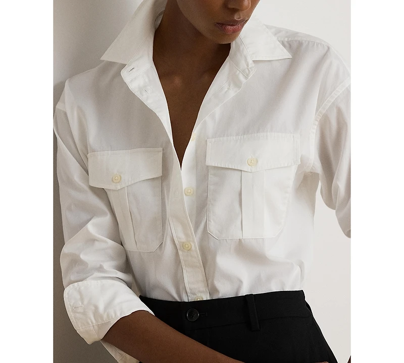 Lauren Ralph Women's Long-Sleeve Button-Front Shirt