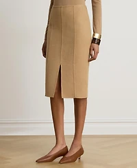Lauren Ralph Women's Double-Faced Wool-Blend Pencil Skirt
