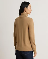 Lauren Ralph Women's Belting-Print Turtleneck Sweater