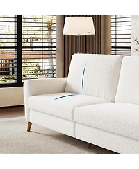 gaomon 84" Sofa, 3 Seater Couch for Living Room, Modern Loveseat, Boucle Sofa with Deep Seats and Wide Armrests, Wood Legs, Easy Assembly