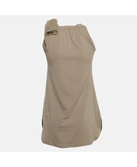 Pre-Owned Brunello Cucinelli Women's Jersey And Chiffon Trim Tunic