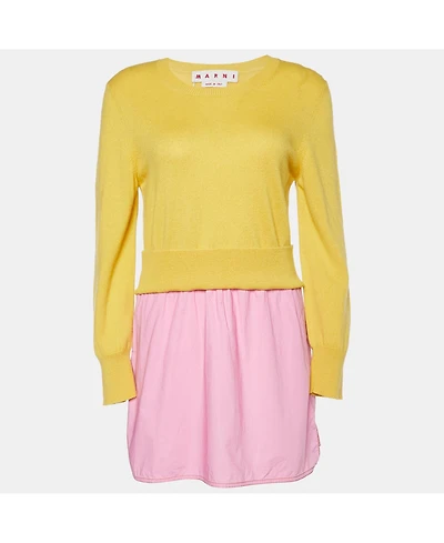 Pre-Owned Marni Women's Knit and Cotton Layered Sweater