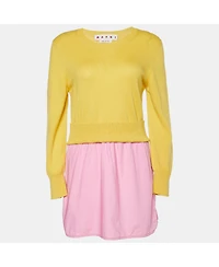 Pre-Owned Marni Women's Knit and Cotton Layered Sweater
