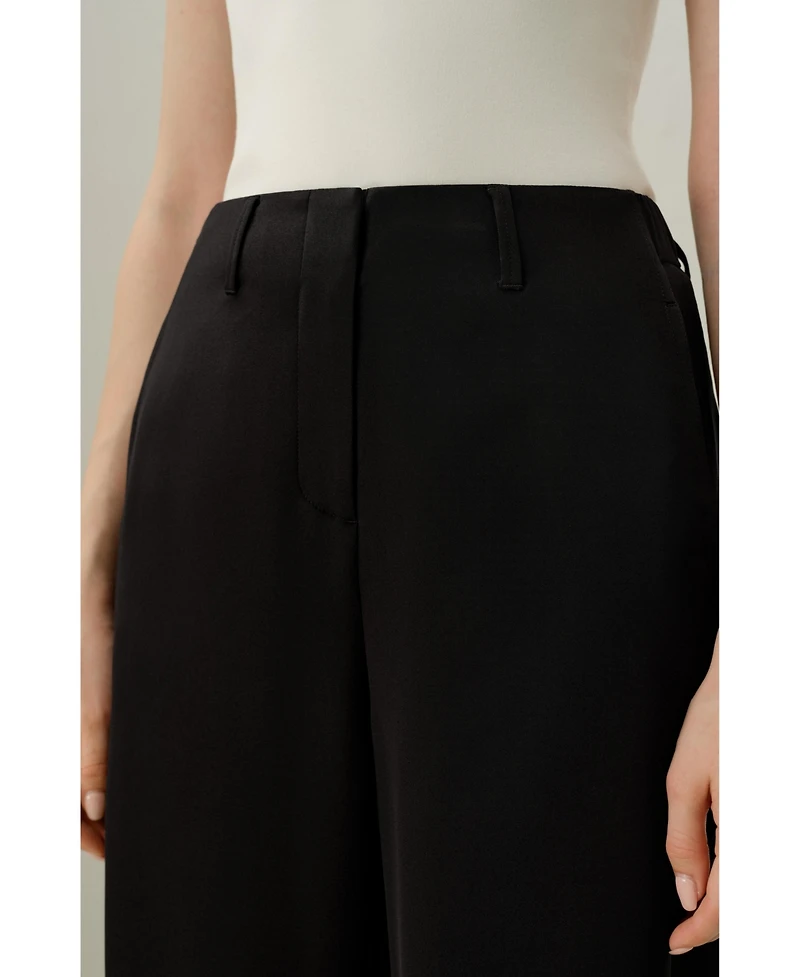 Lilysilk Women's Curved Seam Silk Crepe Pants