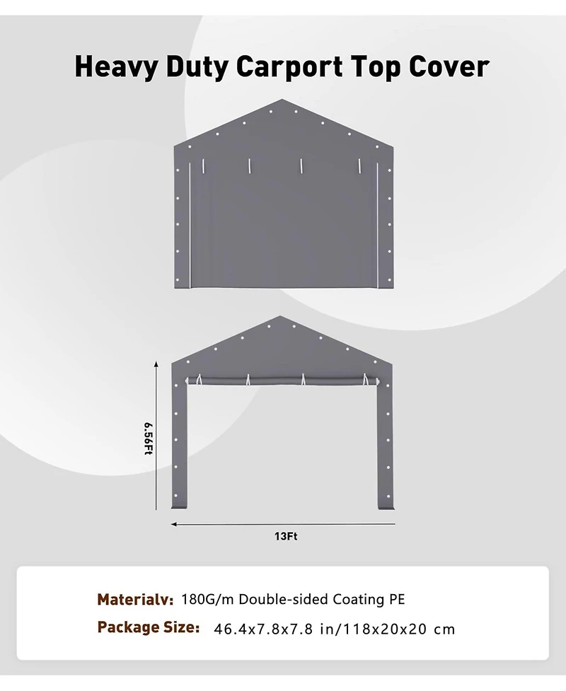 gaomon Zipper Door Replacement for Portable Garage - Compatible with Frames