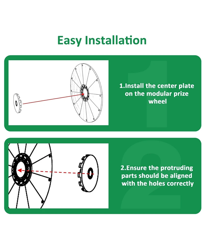 WinSpin Prize Wheel Center Plate Disk Replacement Part for Modular Prize Wheel