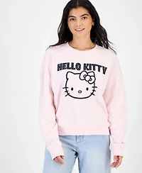 Grayson Threads, The Label Juniors' Hello Kitty Polka Applique Fleece Sweatshirt