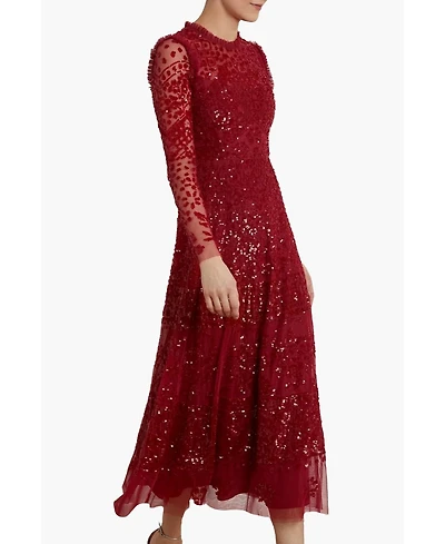 Needle & Thread Women's Aurora Long Sleeve Ballerina Midi Dress