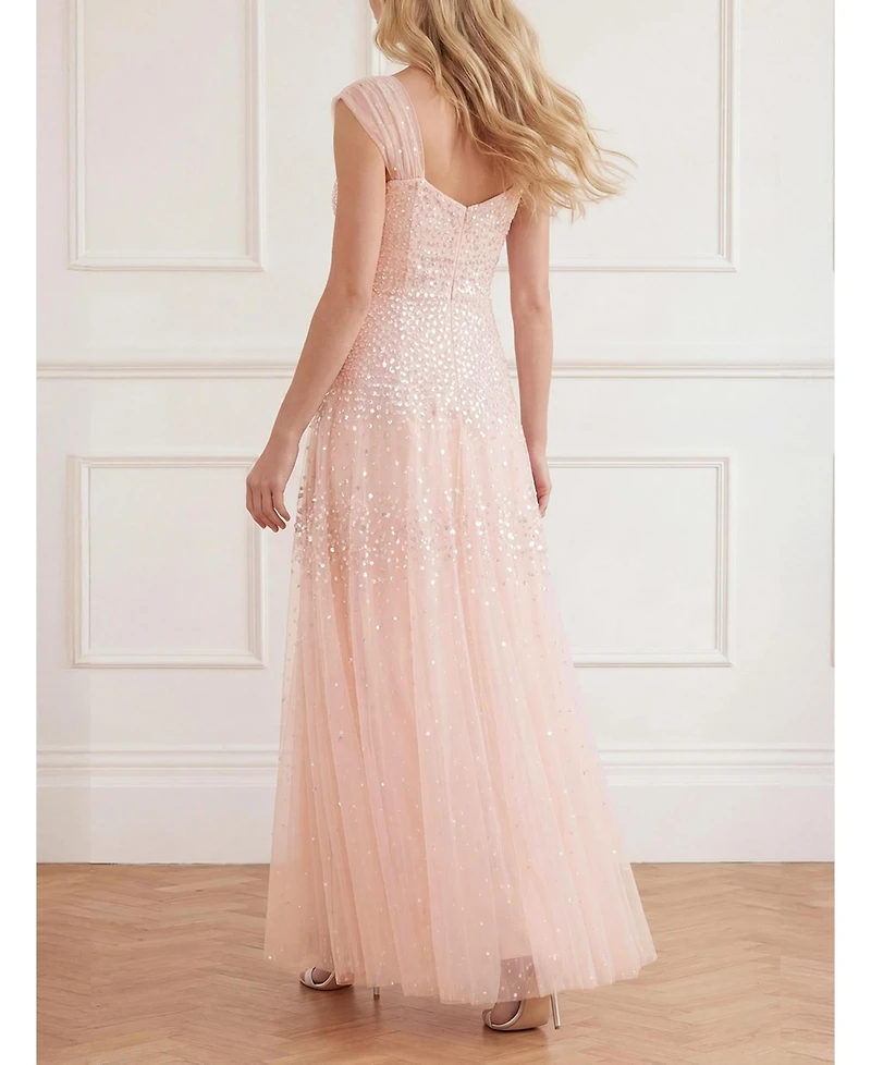 Needle & Thread Women's Sunrise Sequin Sweetheart Ankle Gown