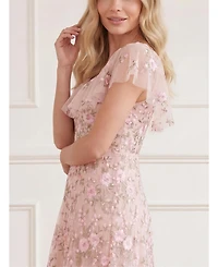 Needle & Thread Women's Eden Rose V-Neck Ankle Gown