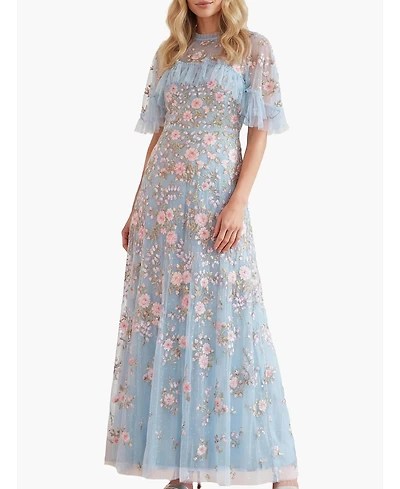 Needle & Thread Women's Eden Rose Cape Ankle Gown