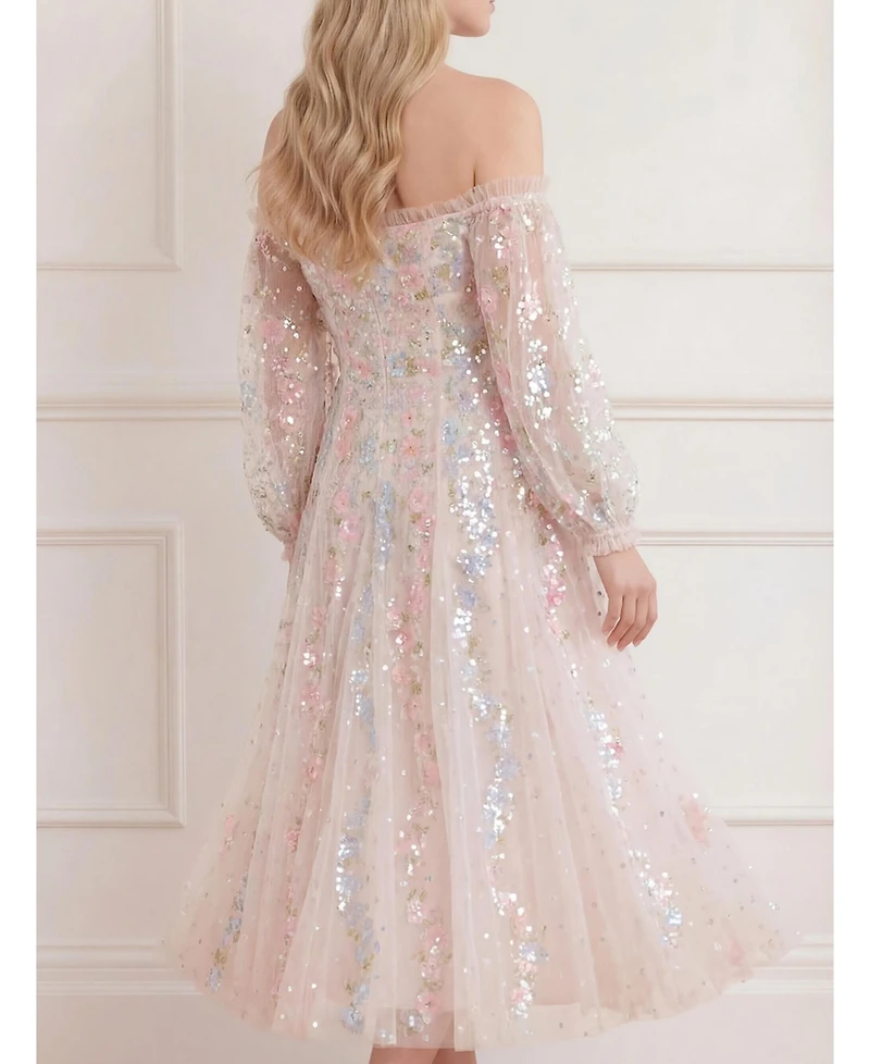 Needle & Thread Women's Confetti Gloss Off-Shoulder Dress