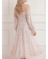 Needle & Thread Women's Confetti Gloss Off-Shoulder Dress