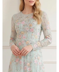 Needle & Thread Women's Garden Rose Long Sleeve Maxi Gown