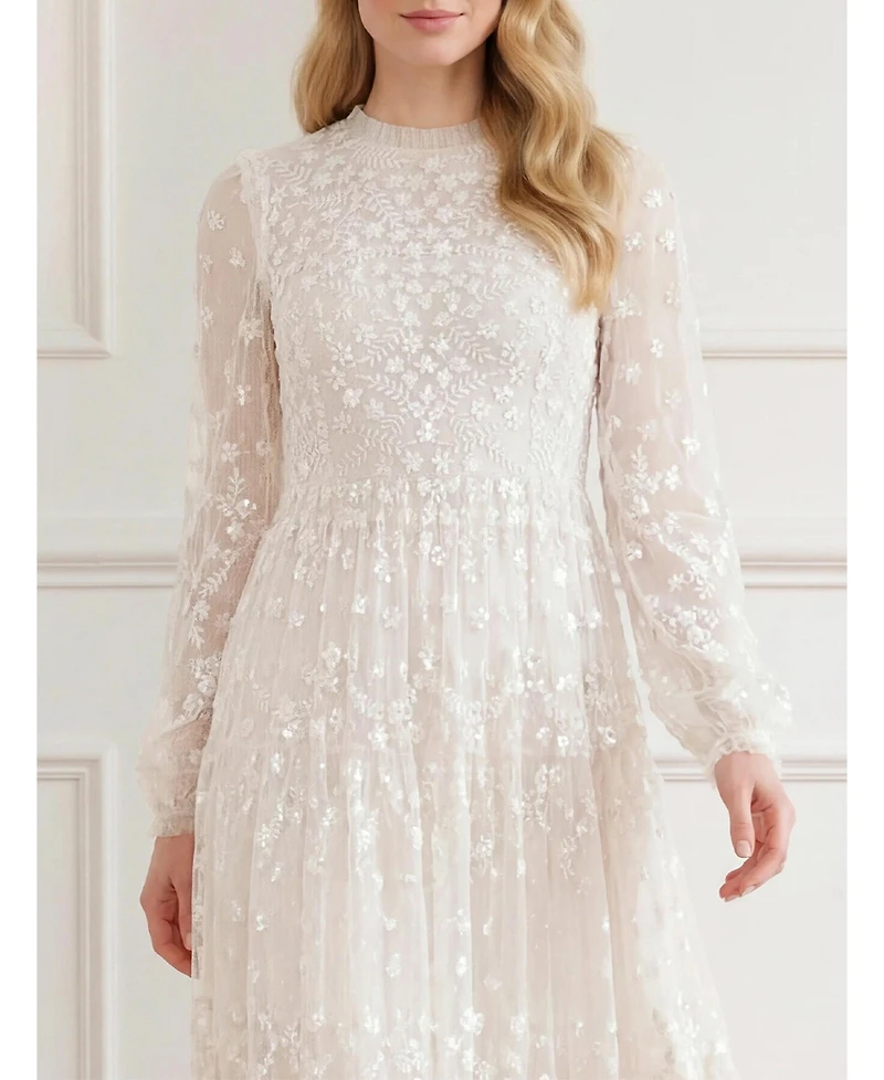 Needle & Thread Women's Clover Long Sleeve Maxi Gown
