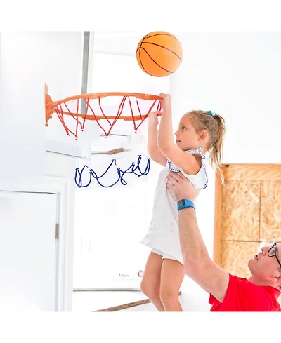 Zeny Silent Basketball with Ball Hoop Foam Bouncing Silent Basketball Uncoated High Density Foam Ball Indoor Low Noise Training Ball