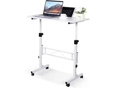 gaomon Mobile Standing Desk, Height Adjustable Sit-Stand Table, Rolling Portable Computer Workstation for Home Office