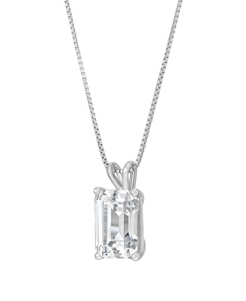 Macy's Igi Certified Lab-Grown Diamond Solitaire Pendant Necklace (2 ct. t.w.) in 14k White Gold