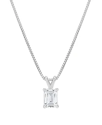 Macy's Igi Certified Lab-Grown Diamond Solitaire Pendant Necklace (1/2 ct. t.w.) in 14k White Gold