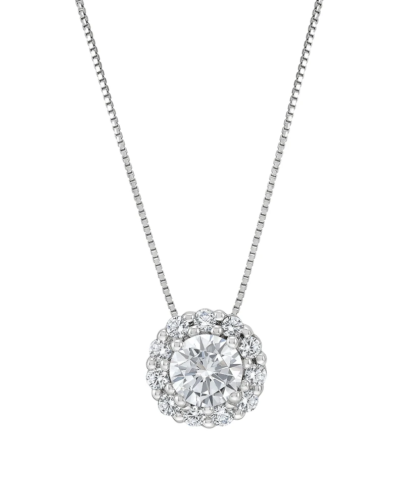 Macy's Igi Certified Lab-Grown Diamond Pendant Necklace (1 ct. t.w.) in 14k White Gold