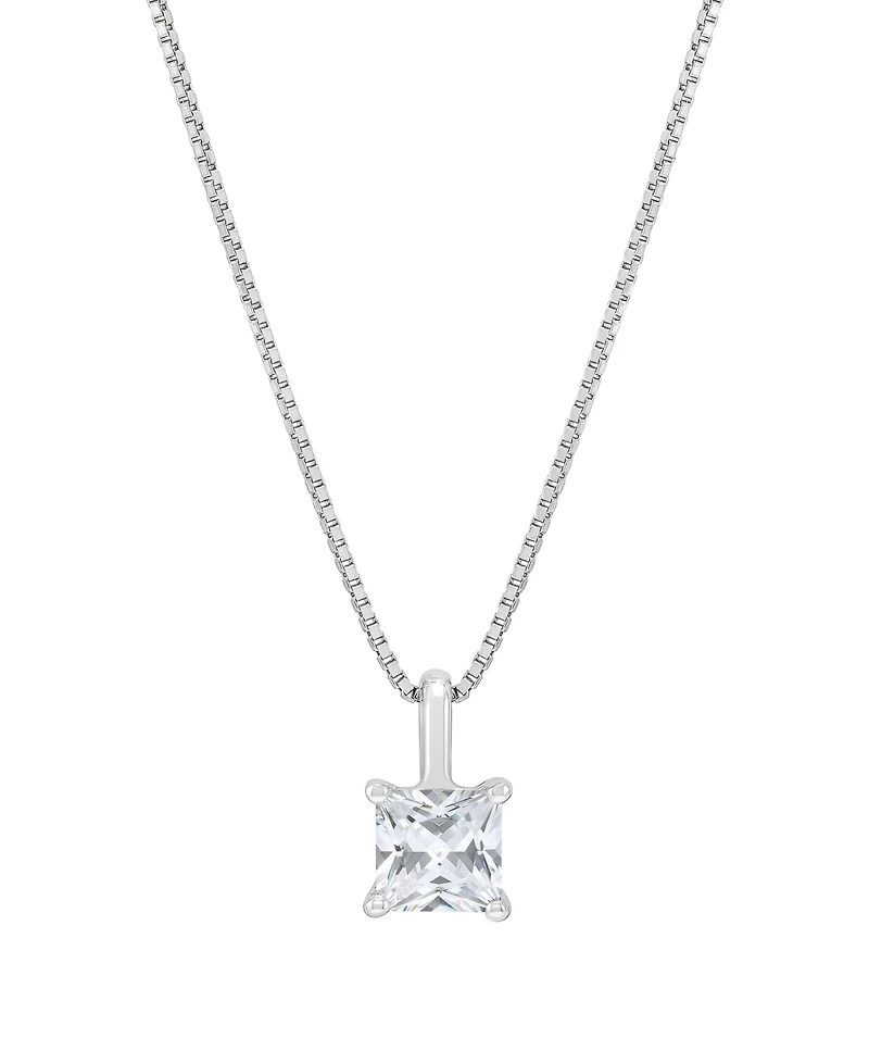 Macy's Igi Certified Lab-Grown Diamond Solitaire Pendant Necklace (1/2 ct. t.w.) in 14k White Gold