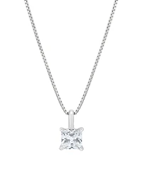 Macy's Igi Certified Lab-Grown Diamond Solitaire Pendant Necklace (1/2 ct. t.w.) in 14k White Gold
