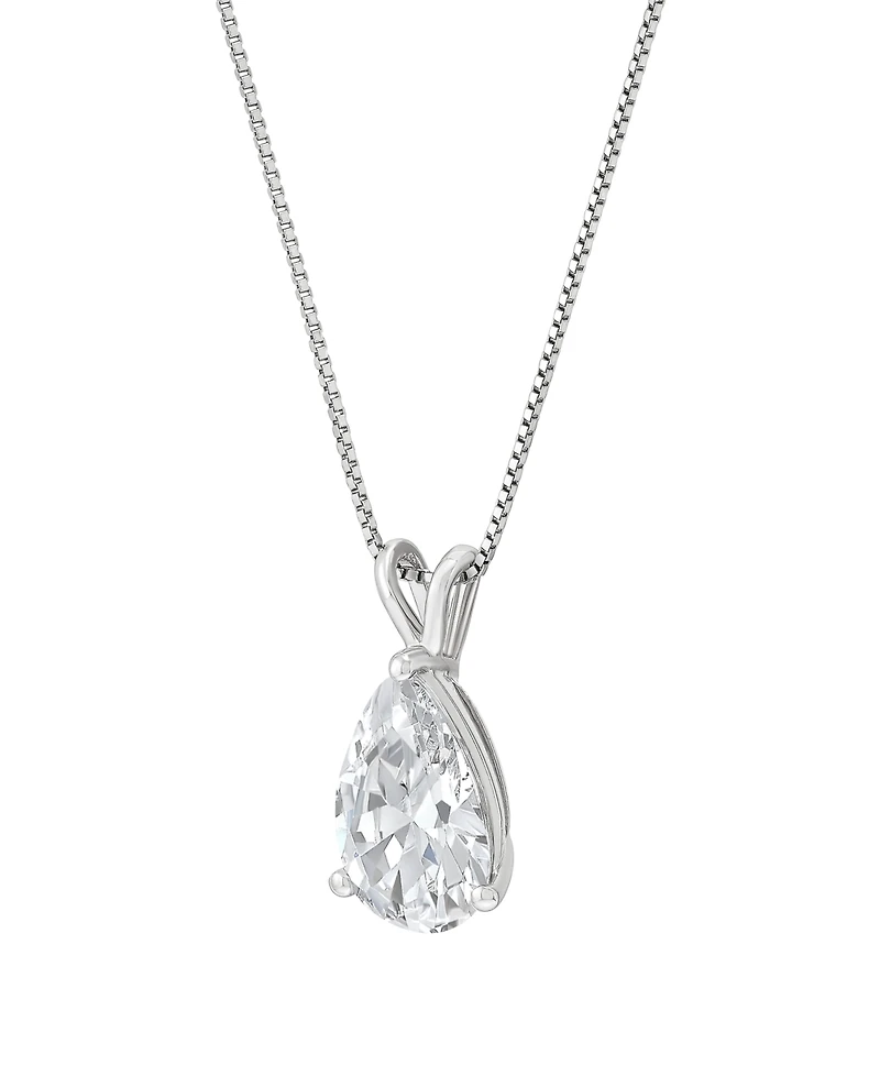 Macy's Igi Certified Lab-Grown Diamond Solitaire Pendant Necklace (2 ct. t.w.) in 14k White Gold