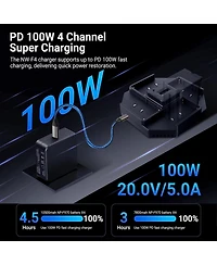 Neewer Nw-F4 100W Usb-c GaN Fast-Charger Adapter for Camera Batteries