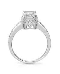 Sterling Silver Asscher-cut Cubic Zirconia Ring