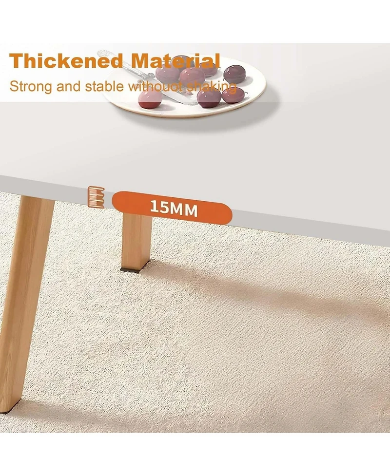gaomon Foldable Coffee Table for Small Spaces, Low Floor Study Table, Wood Folding Table for Living Room, Bedroom, Dorm