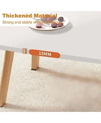 gaomon Foldable Coffee Table for Small Spaces, Low Floor Study Table, Wood Folding Table for Living Room, Bedroom, Dorm
