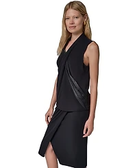 Donna Karan New York Women's Jersey V-Neck Blouse