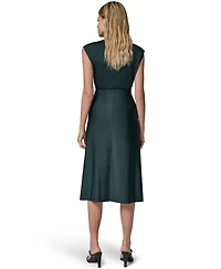 Donna Karan New York Women's Sheen Ponte Midi Pencil Skirt
