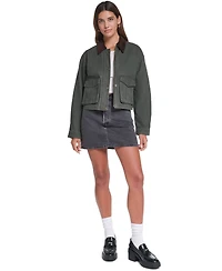 Levi's Women's Cropped Cotton Corduroy-Collar Barn Jacket